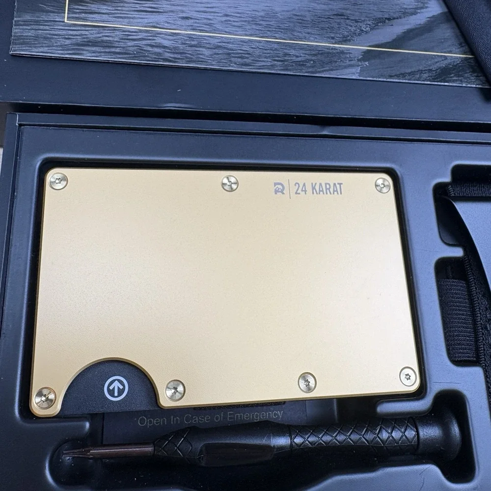 Ridge Wallet Bundle  - 24‎ Karat Gold - NEW!! Cash Strap & Money Clip